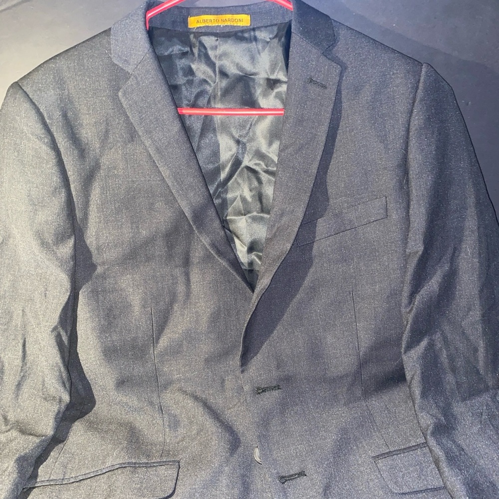Alberto Nardoni Collection Rome Italy Black 2 Button Blazer Jacket